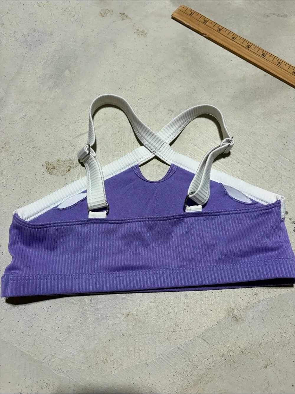 Abercrombie kids Purple Ribbed swimsuit top 11/12
